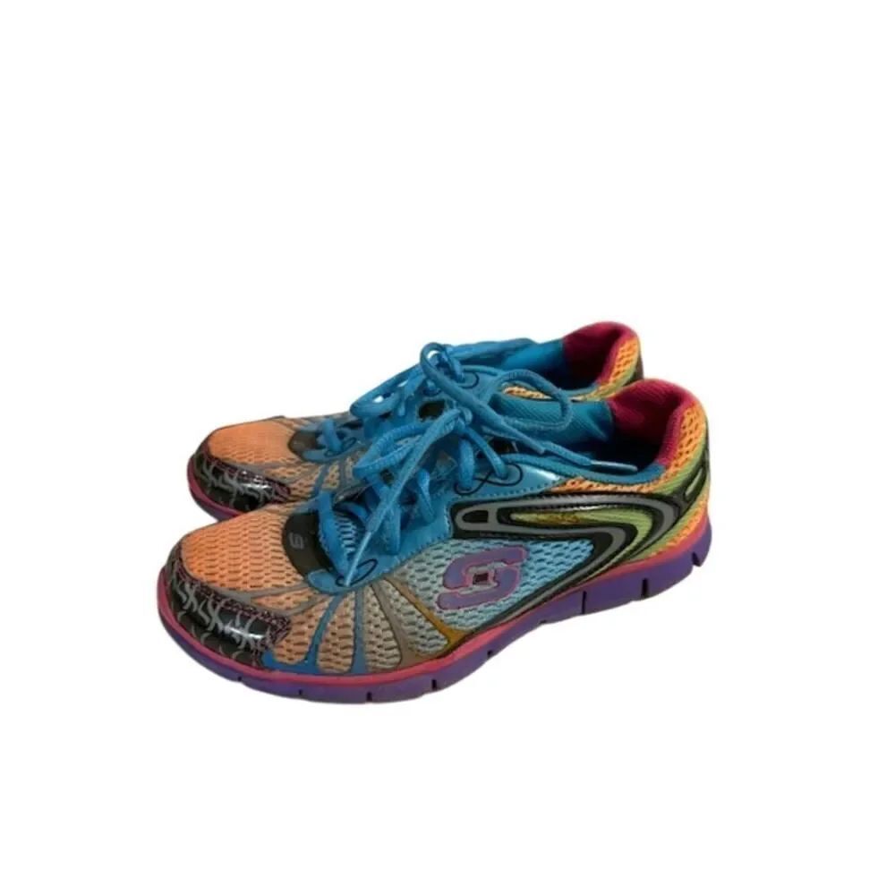 Skechers Flex Multicolor Mesh Sneakers 22241 Women's US 6 M